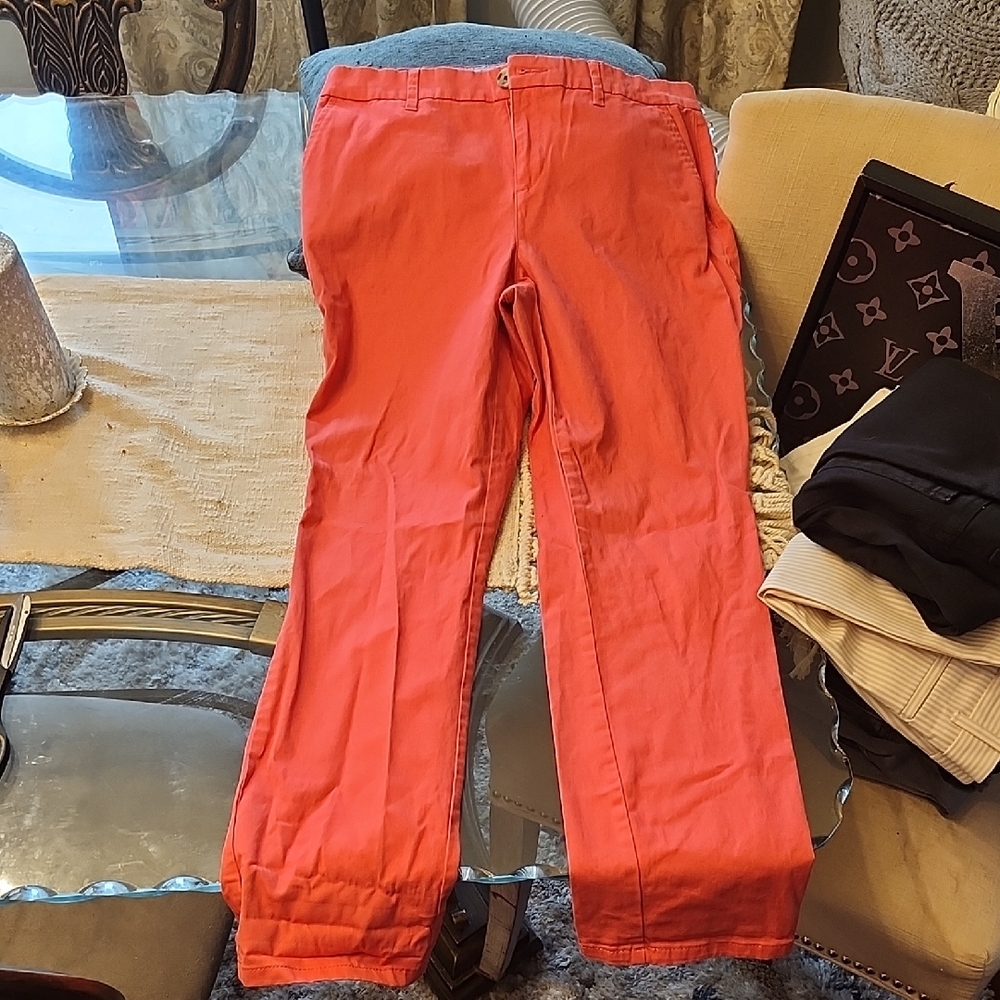 Tommy Hilfiger Coral Straight Leg Cotton Stretch Pants Sz.8